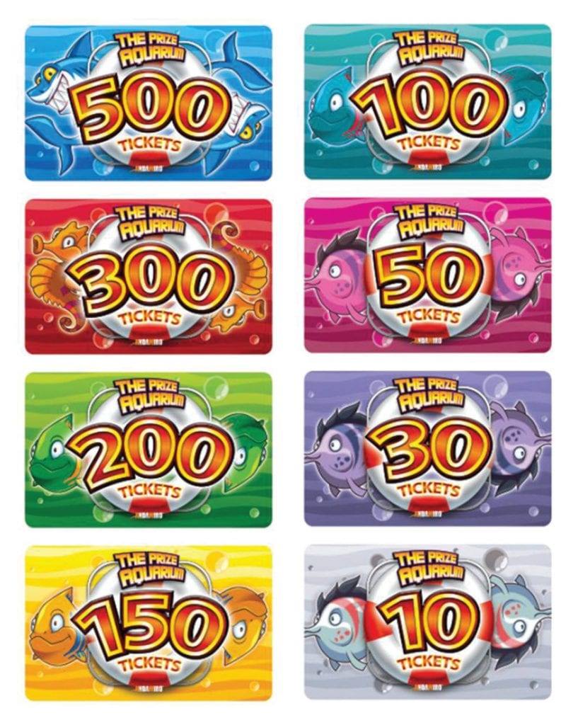Prize Aquarium ticket cards Arcade Game Andamiro USA