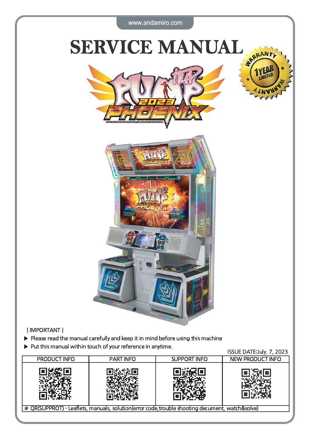 Pump It Up (Phoenix 2023) Installation & User Guide - Andamiro USA