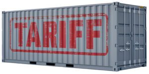 Shipping Cargo Container Tariff Stamp Duties Tax Concept Image I